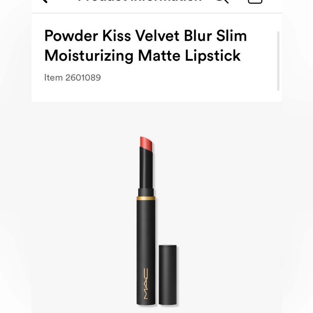MAC Powder Kiss Velvet Blur Slimstick Lipstick in the color Sweet Cinnamon